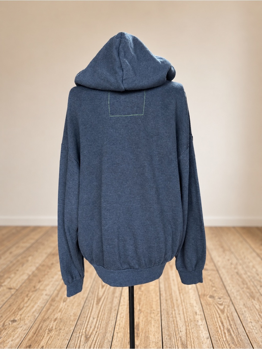 Aviator Nation AV Logo Rainbow Stripe Hoodie Charcoal XS (Oversized) - Picture 2 of 7